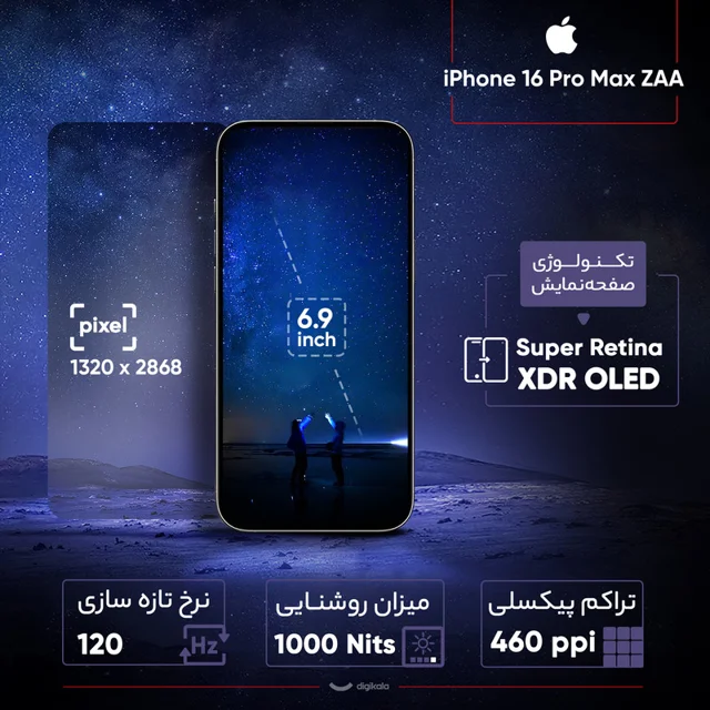 گوشی موبایل اپل مدل iPhone 16 Pro Max ZAA دو سیم کارت ظرفیت 1 ترابایت و رم 8 گیگابایت 102796043